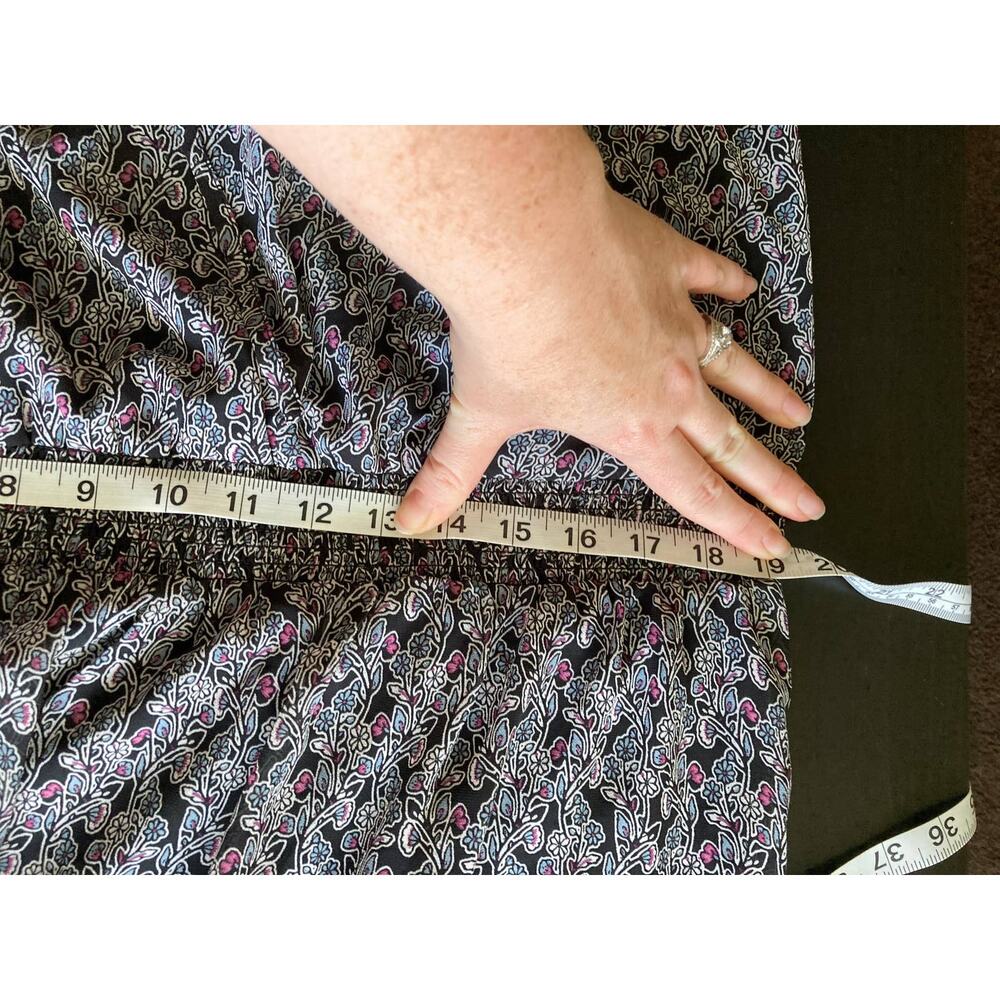 Westport 1962 Black/blue/pink Floral Maxi Dress Plus Sz16 - Picture 10 of 11